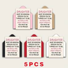 1/5 PCS, Funny Happy Birthday Card For Daughter, Daughter Gift From Mom Or Dad, Daughter Gifts For Daughter, 10th 13th 16th 18th 21st 30th 40th 50th Birthday Gifts Decorations For Women Including Envelope