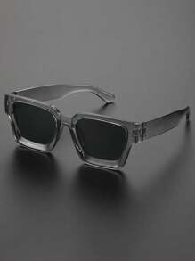 1 Pair Men's 2025 Millennium Y2K Square Glasses, Versatile For Casual, Outdoor, Street Style, Party, Festival And Daily Wear