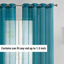 Curtains - Aqua Blue (Blue-green) - View 9