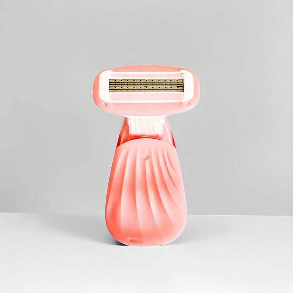 Rasoir femme 5 lames avec gel de rasage 360°, kit de rasage extra lisse pour voyage, mini manche + recharge