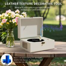 Rechargeable Leather CD Player With Speakers, Built In 3600mAh Battery, Festival Gift, BGM Player For Home Decor, Retro, Vintage