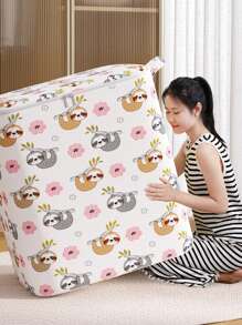 1个超大容量衣物收纳袋可折叠毛毯被子收纳袋多功能衣物防尘袋便携式收纳箱可折叠搬家打包袋大学生宿舍整理袋卧室衣柜整理袋双向拉链开合顺畅精选面料结实耐用