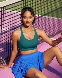Racerback Molded Cup Sports Bra With Sewn In Pads - B-green - View 2