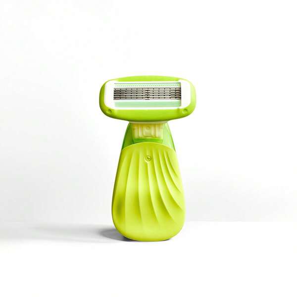 Rasoir femme avec 5 lames à 360°, gel de rasage, rasoir de voyage extra lisse pour femmes, mini manche + recharge