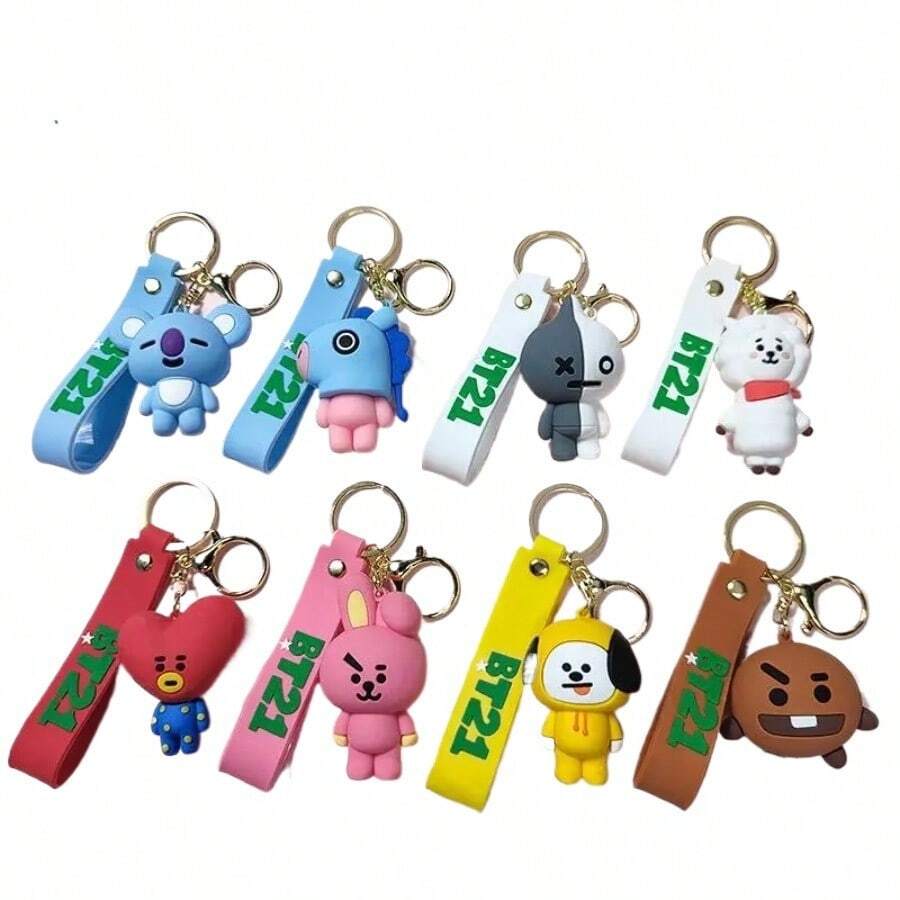 Anime Figures Kawaii New Kpop Cartoon Cosplay Series Creative Cute Youth Group Keychain Pendant Cool School Bag Car Doll Pendant Trinkets A Christmas And Birthday Gift For A Friend - Many - View 1
