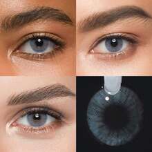 Lalens圣诞绿色美瞳，自然绿色美瞳，美瞳，化妆美瞳，眼妆，软性美瞳，美瞳，蓝色美瞳，蓝色镜片，绿色镜片，适合约会和日常佩戴，时尚美瞳，万圣节角色扮演 - Hidrocor Graphite - 查看 6