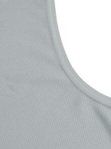 男士夏季无袖健身背心，轻质透气面料，运动设计，适合拳击、有氧运动、举重、跑步、徒步旅行和户外休闲穿着 - 淺灰色 - 查看 6