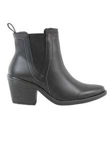 Botas Vaqueras Dama Rodeo Country Cowboy Mujer Botines Moda Kuali Shoes - Negro - Ver 1