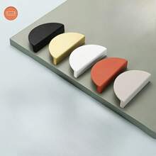 2 件北欧色彩半圆形双把手适用于轻奢新款橱柜衣柜门抽屉圆形旋钮