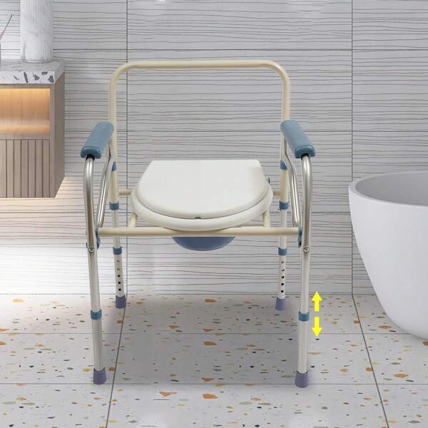 Klappbarer Duschstuhl, Klappbarer Töpfchenstuhl, Klappbarer Toilettensitz für die Dusche
