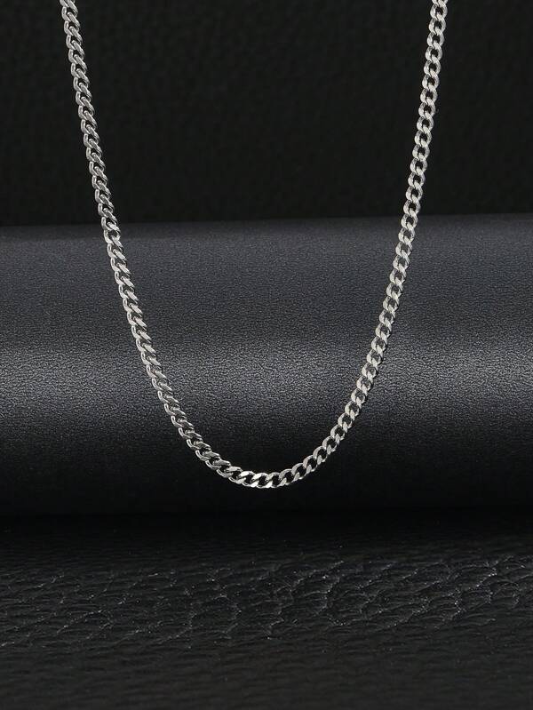 1 Pc Women Men Minimalist Chain Necklace For Daily Decoration