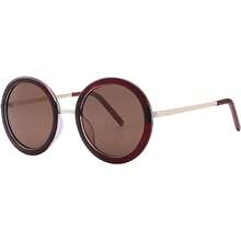 Gafas de sol cuadradas de ojo de gato polarizadas y modernas para mujeres, montura pequeña con lentes de protección UV400 - Borgoñón/Marrón - Ver 1