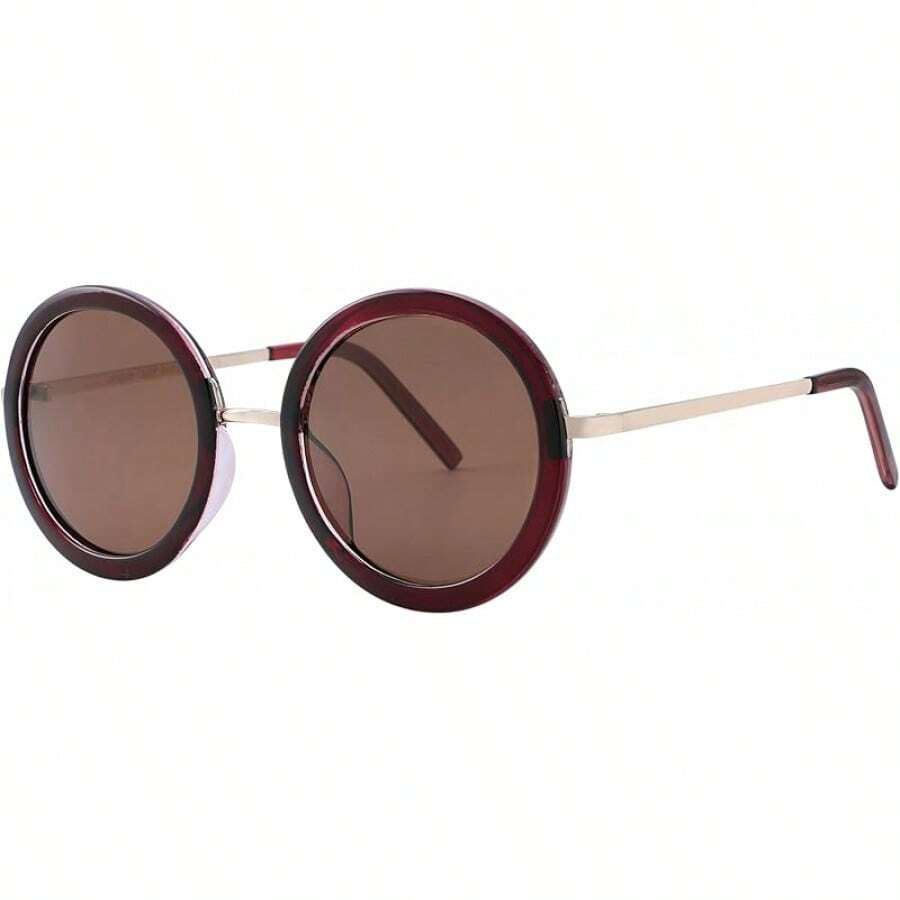 Gafas de sol cuadradas de ojo de gato polarizadas y modernas para mujeres, montura pequeña con lentes de protección UV400 - Borgoñón/Marrón - Ver 1