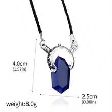 1 pieza Colgante collar de Dante de Devil May Cry 5 con gemas rojas y azules, collar de cuerda larga, regalos vintage para hombres - Multicolor - Ver 15