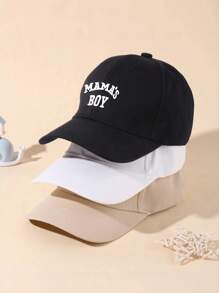 1 Set Of "MAMA'S BOY" Printed Letter Baseball Caps, Adjustable Outdoor Sun Protection Casual Hats, Suitable For Travel In Spring And Autumn, Beach Vacations, Daily Wear, Travel, Boys And Girls
