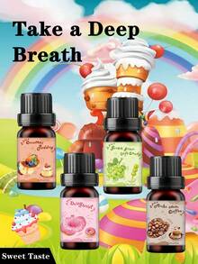 10ml, 9 Unique Food Scented Essential Oils, Suitable For Aroma Stone, Humidifier, Diffuser, DIY Candles, Caramel Pudding, Macaron Honey Water, Pumpkin Pie, Green Grape Gummy, Christmas Cookies, Christmas Cream Sponge Cake, Christmas Yule Log Cake, Donut Fragrance, Great For Valentine's Day, Christmas Eve, And Excellent Gift Choice For Friends - A Variety Of Food Aromatherapy Essential Oils - View 6