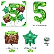 1 Set mit 40 Zoll grünen Zahlenballons 0-9, moderne Pixel-Stil grüne Folienballons, Pixel-Würfel Aluminiumfolienballons geeignet für grüne Geburtstagballons, Pixel-Welt-Spiel-Thema Geburtstagsdekoration, Spiel-Thema Geburtstagsdekoration, geschlechtsneutrale Geburtstagsdekoration, Abschlussfeier, Jahrestag, Feier, Familientreffen, Feiertagsdekoration, Wald-Thema Geburtstag, Themen-Geburtstag, Fotorequisiten. - Verschiedenfarbig - Übersicht 18
