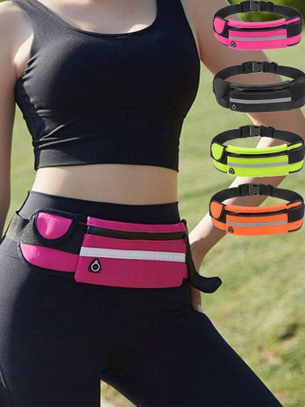 1 Pc Men Women Waistbag Marathon Running Outdoor Riding Fitness With Water Bottle Waterproof Phone Sport Male Female Belt Waist Bags