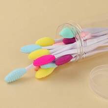 3 件装硅胶鼻刷清洁去黑头刷双面柔软去角质刷DIY面部护肤清洁粗糙按摩工具男女家用面部清洁、面部刷、袋子、收纳袋 - 彩色 - 查看 10