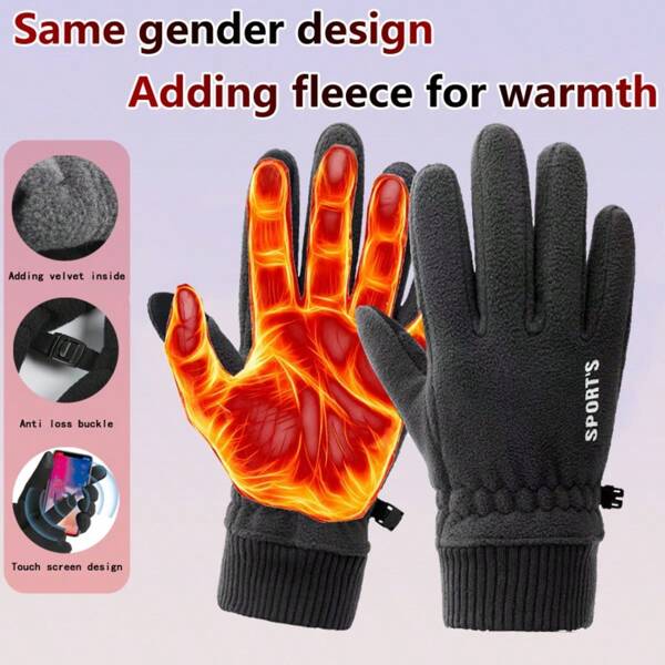 1 par de guantes de motocicleta impermeables, a prueba de viento, anti-congelación y antideslizantes con pantalla táctil, gruesos y aislantes para esquí de invierno, actividades al aire libre y ciclismo, gran regalo para amigos y amigas