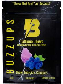 BuzzUps Caffeine Gummies – 100mg Caffeine Per Gummy, Buzzin Berry Flavor, Energy Boost For Sports, Gaming, Running, Cycling, Focus, Endurance Supplement (10 Gummies, 1 Pack)6hao | Enhanced Stamina & Focus Supplement For Workouts Bjp1dian - 1 - 查看 7