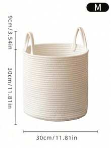 Portable Laundry Basket, 19-39cm Nordic Style Cotton Rope Woven Toy Storage Basket, Multi-Size Baskets With Handles, Desktop Storage Basket, Suitable For Graduation Gifts, Bachelor Party Gifts, Bridesmaid Gifts, Father's Day Gifts, Halloween Decor, Halloween Gifts, Bridesmaid Proposal Gifts, Wedding Guest Favors