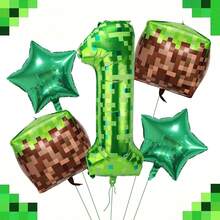 1 Set mit 40 Zoll grünen Zahlenballons 0-9, moderne Pixel-Stil grüne Folienballons, Pixel-Würfel Aluminiumfolienballons geeignet für grüne Geburtstagballons, Pixel-Welt-Spiel-Thema Geburtstagsdekoration, Spiel-Thema Geburtstagsdekoration, geschlechtsneutrale Geburtstagsdekoration, Abschlussfeier, Jahrestag, Feier, Familientreffen, Feiertagsdekoration, Wald-Thema Geburtstag, Themen-Geburtstag, Fotorequisiten. - Verschiedenfarbig - Übersicht 2