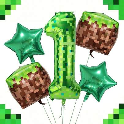 1 Set de 40 pulgadas Globos de números 0-9 en color verde, globos de aluminio estilo pixel verde moderno, globos de aluminio cubo pixel adecuados para globos de cumpleaños verdes, decoraciones de fiesta con tema de juego pixel, decoraciones de cumpleaños con tema de juego, decoraciones de cumpleaños unisex, ceremonia de graduación, aniversario, celebración, fiesta, reunión familiar, decoraciones para celebraciones festivas, cumpleaños con tema de bosque, decoraciones para fotografía.