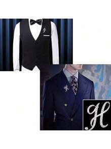 1pc Rhinestone Initial Brooch Pin, Suit Lapel Pin Clip For Men And Women, Alphabet Letter Design Collar Pin, Letter A To Z