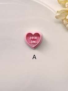 爱情对话聚合物粘土切割器、情人节粘土耳环切割器（用于聚合物粘土首饰制作）、聚合物粘土耳钉印章制作工具、粘土首饰制作套件、粘土耳环模具（由 PLA 制成）、DIY 耳环礼物