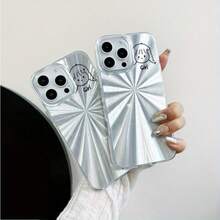 Estuche para teléfono 1 pieza Estuche para teléfono colorido con fuegos artificiales láser de niña minimalista Estuche adecuado para teléfono 6, 16 Pro, 16 Pro, estuche para teléfono XS, 11, 12, 13, 14 y otros modelos, que brinda protección total contra caídas. - Plateado - Ver 7