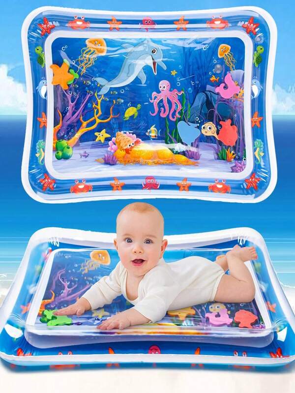 1 Stück Baby Wasserkissen zum Krabbeln Trainieren, Baby aufblasbares Wasserkissen Klettermatratze, verstärktes Kinderswasserkissen, Babyspeelzeug, Babyspielmatte, Sensorikspielzeug für Babys, Laufstall, Babypartyspiele, Babyspeelzeug, Babyspeelzeug, Babyspielmatte, Babyabsperrung, Wasserspielzeug, Babyspeelzeug 0-36 Monate, Babyspeelzeug, Babyutensilien, Baby, Babysachen, Aufblasbares Baby, Babyfußmatte, Babybadespielzeug