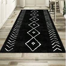 1Piece Modern Turkish Carpet, Pattern Area Rug, Minimalist Elegant Carpet, Multi-Purpose Stylish Creative Home Decor Rug, Living Room, Bedroom, Entryway, Kitchen, Bathroom, Home Office, 50*70cm, 140*200cm, 100*150cm, 200*200cm, 80*200cm, 200*300cm - Dark Grey - View 2