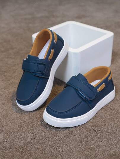 1 Pair Spring/Autumn New Campus Style Children's Sports Shoes, Fashionable Versatile White Sole Solid Color Sneakers For Boys & Girls