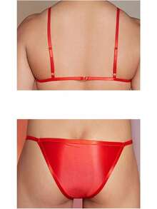 Men Crossdressing Lingerie Clothes, Crossdress Male Apparel Set, Bras Underwear Lace Panties Outfits Mens FemboyChristmas PZMF - trắng - Xem 4
