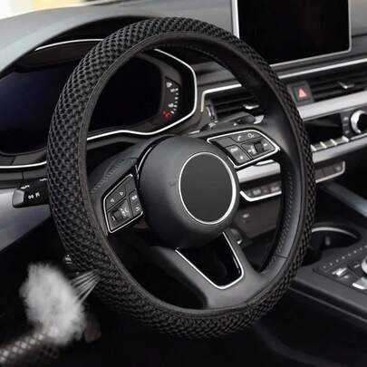 غطاء عجلة القيادة الحساس للحرارة الصيفية، رفيع للغاية، مضاد للانزلاق، من السيليكون بنمط مناسب لجميع الفصول، غطاء عالمي للمقود، ناعم للرجال والنساء قطعة واحدة