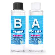 Nhựa Epoxy trong suốt như pha lê, chống tia UV, tự san phẳng, an toàn thực phẩm, dùng cho mặt bàn, đồ thủ công mỹ nghệ, đúc gỗ, làm trang sức. - Nhựa Epoxy - Xem 2