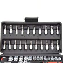 Black 46 Piece Screwdriver Set, Stainless Steel Metal Multipurpose Hand Tool, Precision Screwdriver Set Auto Repair Tools For General Home Maintenance And DIY Projects, Includes Slotted, Hex, Torque, And Wrench Heads. It's A Hand Tool That Can Be A Thanksgiving, Christmas, And Halloween Gift For Men. - 黑色 - 查看 2