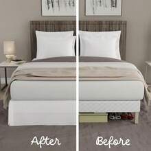 Today's Home Microfiber Bed Skirt Dust Ruffle Classic Tailored Styling 14" Drop Twin, Black