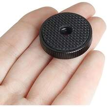 1/4 Inch Knurled Screw Nut 26mm/1in Diameter, Hot Shoe Locking Knob Nut And Spacer, 4PCS 1/4Inch Aluminum Alloy Female Thumb Wheel Lock Nut Adapter With Gasket - 11 - View 5