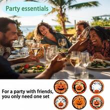 1套/4件/6件：万圣节南瓜图案硅藻泥杯垫、花卉咖啡杯垫、家居和餐厅多场合装饰、日常礼品、餐桌装饰、日常装饰、主题派对装饰