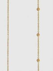1 pieza Cinturón de mujer con doble cadena y bola, cadena corporal minimalista y elegante, apta para la playa, fiestas o uso diario