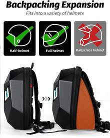 Gelrova LED Backpack With Light Up Moving Eyes,Cool Motorcycle Backpack Hard Shell Laptop Backpack, Knight Serise 19in (Large) - Multicolor - View 4