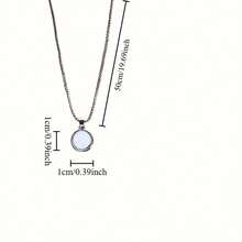 5pcs/Set White Moonlight Necklace: Alloy Material Inlaid With Artificial Pearls, Shell Shape Shining, Butterfly Spirit, Perfect For Dreamy Elegance, Ideal For Daily Wear And Gift Giving, Suitable For All Festivals - Multicolor - View 3