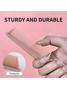 1pc/6pcs Foldable Hair Comb, Portable Travel Folding Brush - Small Foldable Comb, Convenient To Put In Wallet, Bag - Dual-Head Pocket Size Folding Comb Set, Suitable For Women, Girls, Men And Women - Travel Essential - Pink - View 6