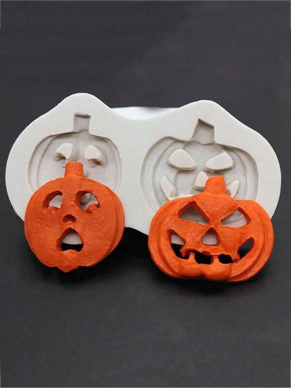 One Halloween Pumpkin Candle Silicone Mold, Candle Mold, Soap MMold, Resin Mold, DIY Soft Clay Epoxy Resin Decorative Mold, Handicraft Decorative Tool, Fondant Chocolate Cake Decorative Mold