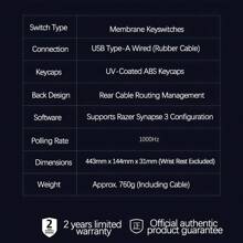 RAZER Rainforest Wolf Spider V3 X + Purgatory Adder Set Mechanical Optical Keyboard + 6400DPI Mouse RGB Magic Color Synchronization Professional Peripherals Splash-Proof Design