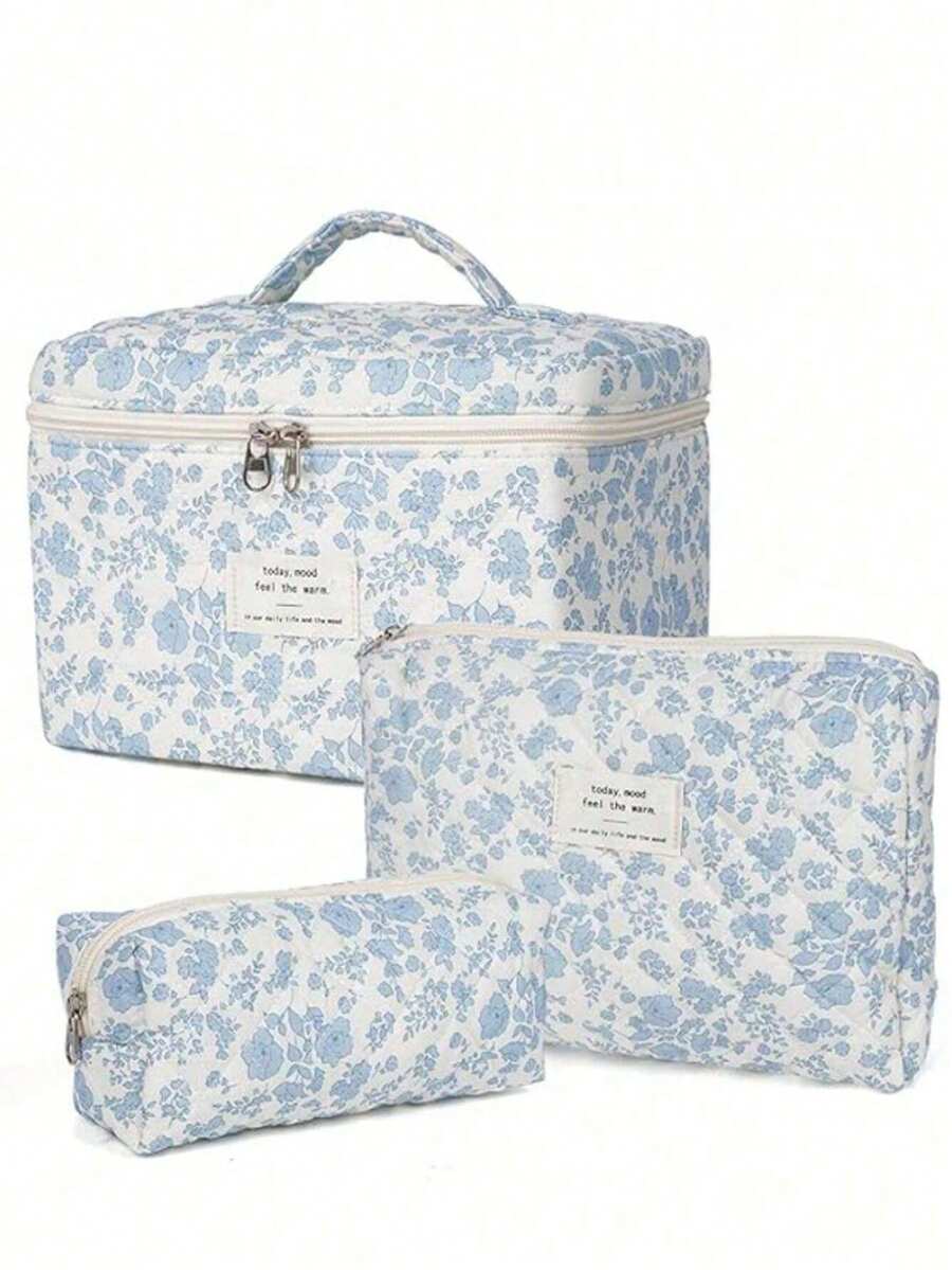 Bộ 3 túi đựng mỹ phẩm, túi du lịch, túi đựng đồ dùng vệ sinh cá nhân đa năng, túi đựng đồ tiện dụng cho nam và nữ, du lịch mùa hè, trang trí phòng tắm khi đi nghỉ mát, chuẩn bị cho năm học mới.