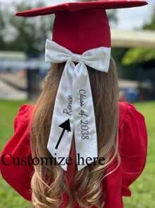 Personalized Embroidered Hair Bows, Custom Name Graduation Gift, Personalized Girls Hair Accessories, Bridal Hair Bows, Hair Clips For Women