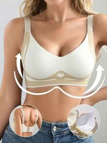 3件套支撑文胸可调节上托文胸套装塑形文胸内衣女士侧支撑防下垂内衣